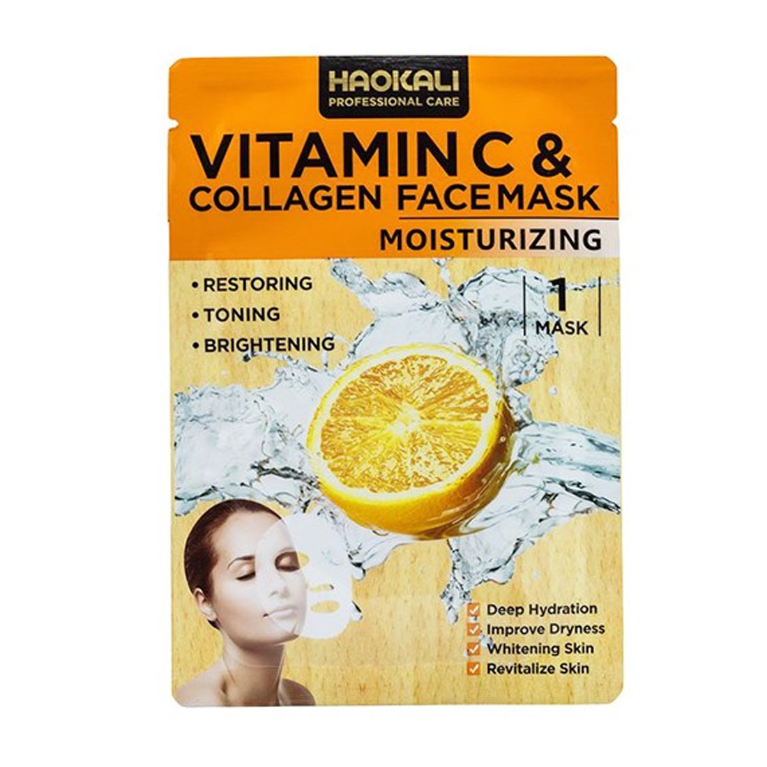 Fruit of the Wokali Vitamin C & Collagen Face Mask 10 τεμάχια 30ml
