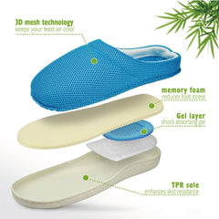 Ανατομικές Παντόφλες Υγείας Bamboo με Gel