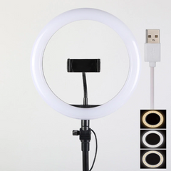 Φωτιστικό led δαχτυλίδι 25,5cm dimmer και τρίποδο επιλογή 3 χρωμάτων – Usb led ring light