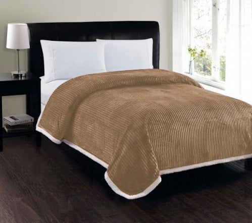 Κουβερτοπάπλωμα Υπερπολυτελή Υπέρδιπλο Flannel Sherpa Προβατάκι